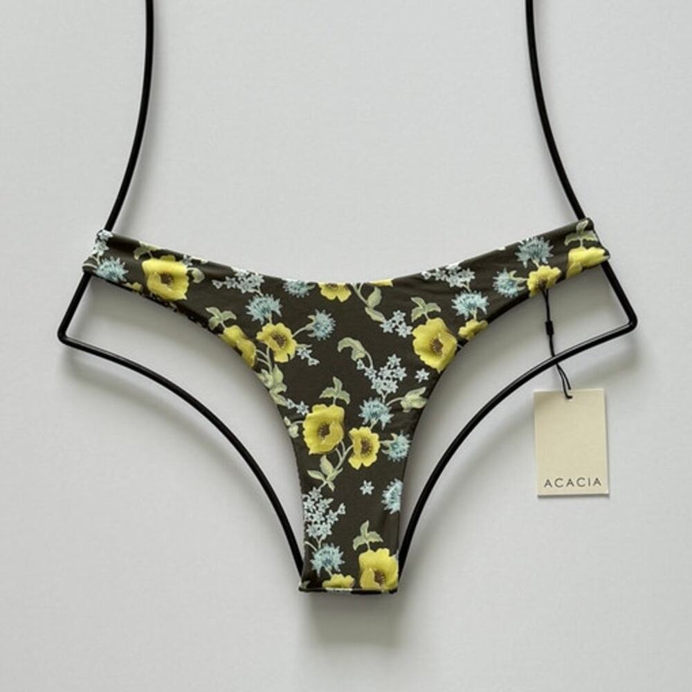 Acacia Swimwear Oslo Bikini Bottom - Citrine - Minimal Coverage - Medium - NWT